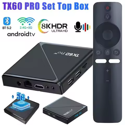 Smart TV Box TX60 PRO Android 16 TV Box 14K 2.4G&amp;5G BT5.2 Dual WiFi6 Media Player 16G 256G Allwinner H313 Quad Core Set Top Box