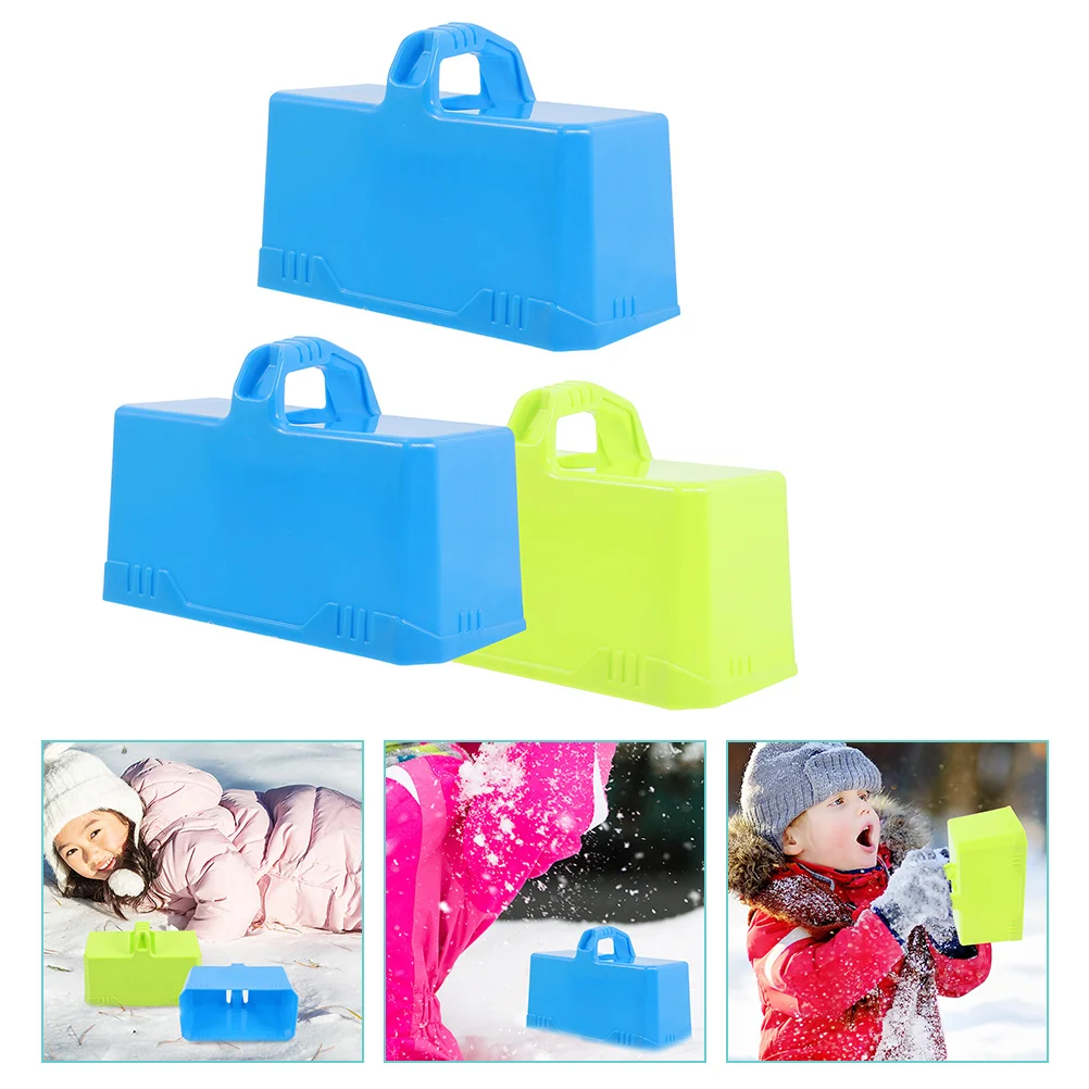 

3 Pcs Snow Toys Childrens Toddler The Molds for Kids Outdoor Plastic Blocks Makers Portable