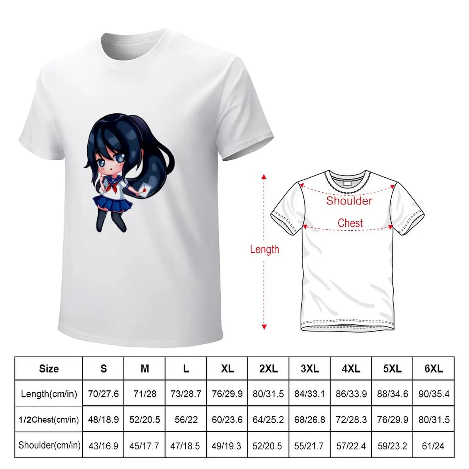 Yandere-chan T-Shirt plus size tops hippie clothes heavyweights clothes for men