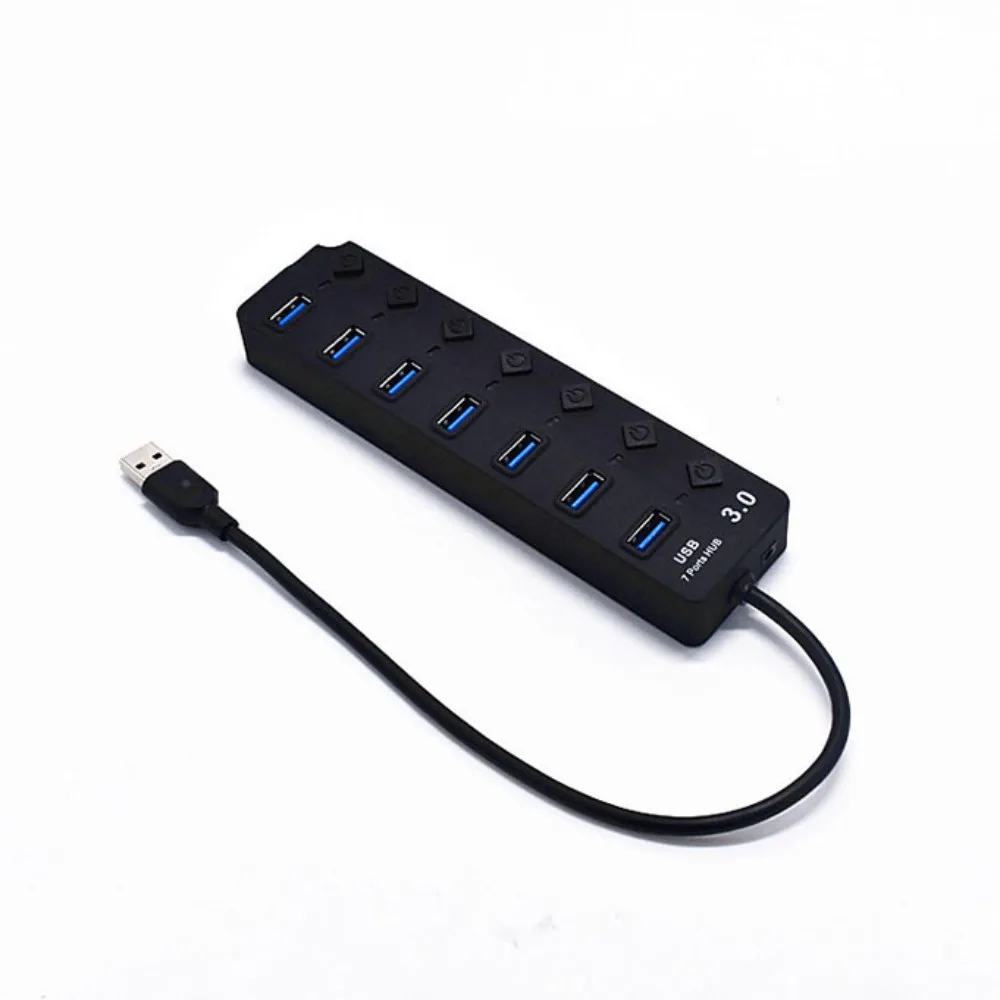 

Концентратор USB 3.0 7 в 1, независимый коммутатор 7 портов, разветвитель USB 3.0, многофункциональная док-станция расширения, высокоскоростной удлинитель USB