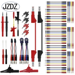 JZDZ Automotive Circuit Test Leads Kit 70PCS Terminal Test Kit Multimeter Test Leads Kit with Back Probe Kit Black Carry -70pcs