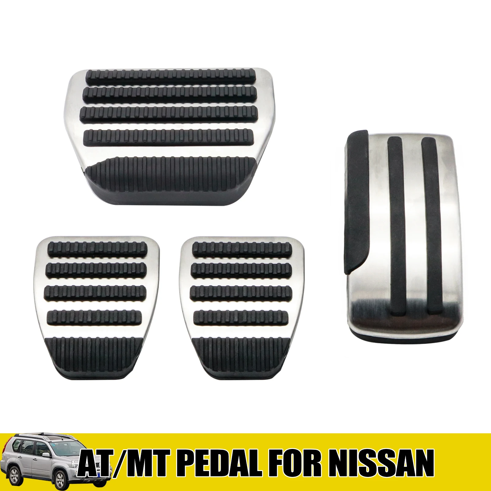 No Drill MT AT Gas Brake Clutch Rest Pedal For Nissan X-Trail T31 Qashqai J10 Murano Rogue Altima Armada Non-slip Waterproof New