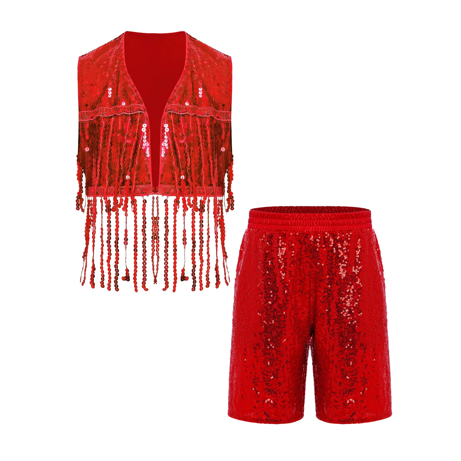 

Sequins Tops for Boys Jazz Dance Tailcoat Jacket Kids Tuxedo Coats Children 70s Disco Costume Party Suits Coat with Bowtie
