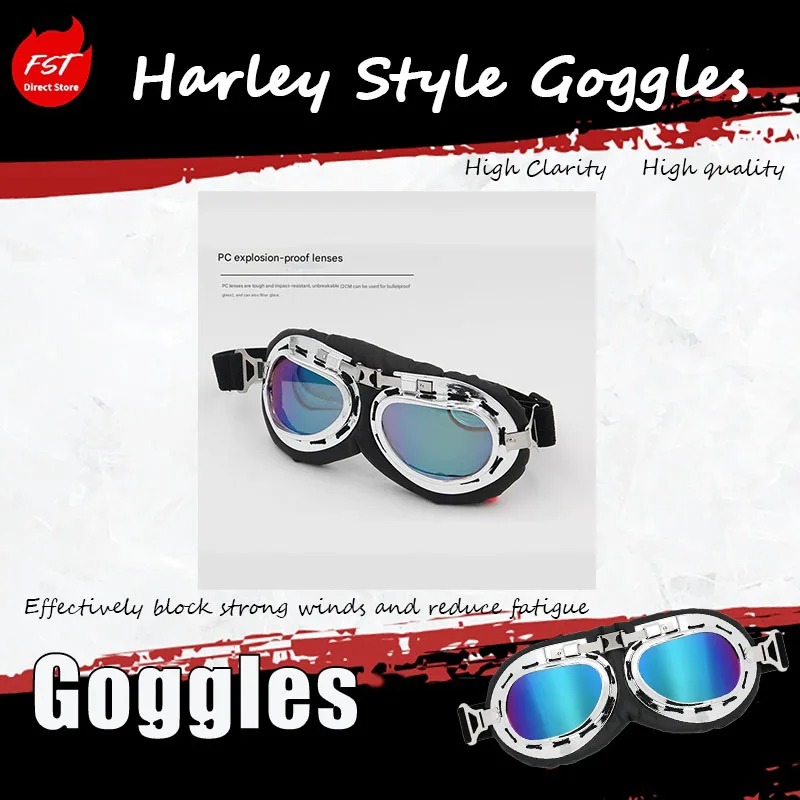 

Солнцезащитные очки для мотоциклов Harley, винтажные классические очки для езды на мотоцикле, ветрозащитные очки, очки с защитой от ультрафиолета.