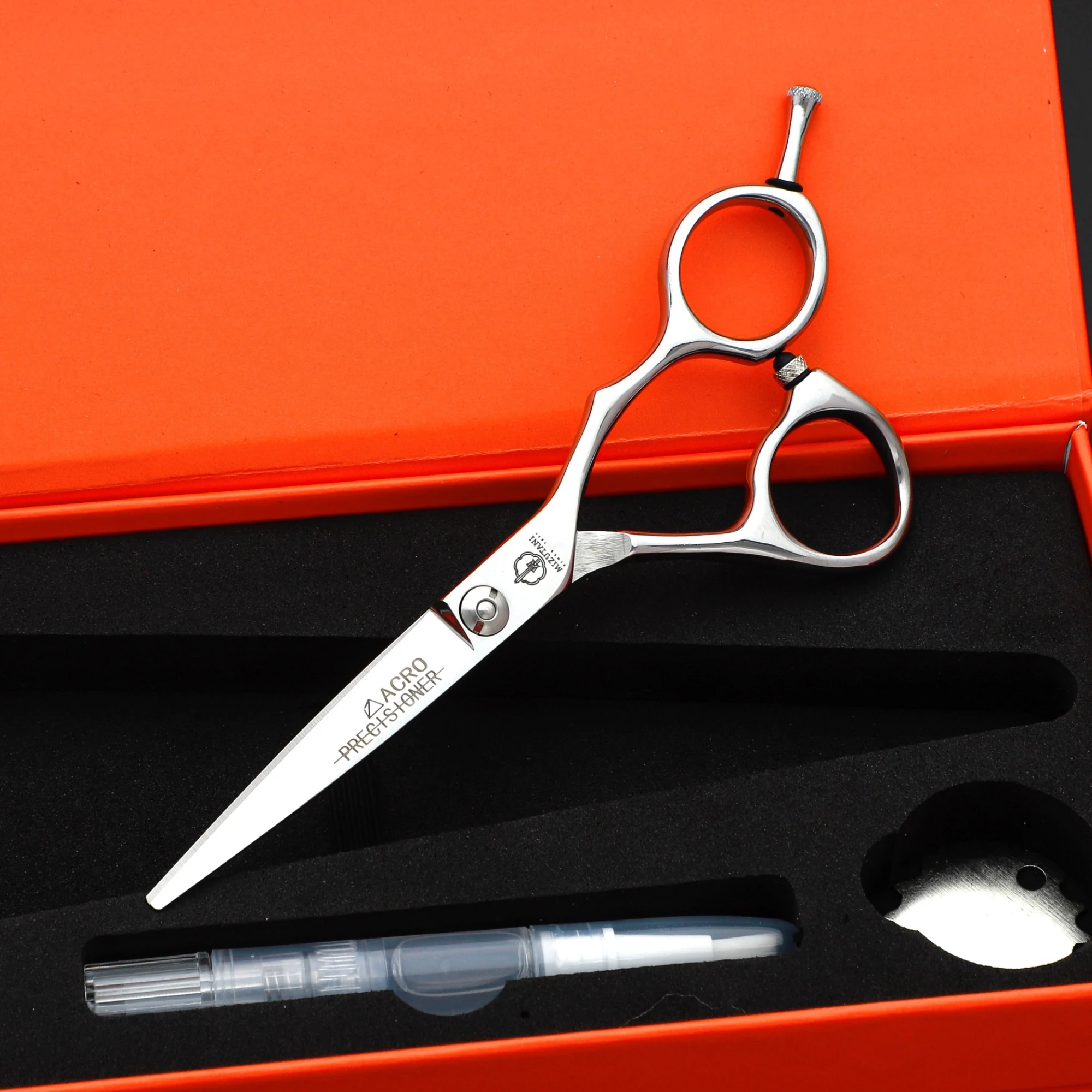 Japan Mizutani 5.5inch Professional Barber Scissors Men's Traceless Teeth Scissors Flat Scissors Set Hair Stylist Special Tools