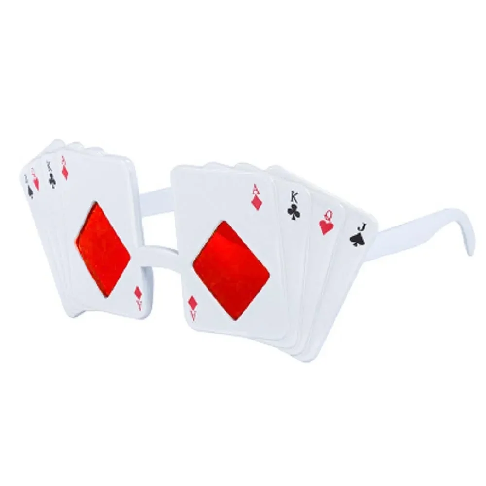 1Pcs Poker Glasses Kids Adult Jack Queen King Ace Sunglasses for Las Vegas Party Casino Night Playing Card Theme Decoration