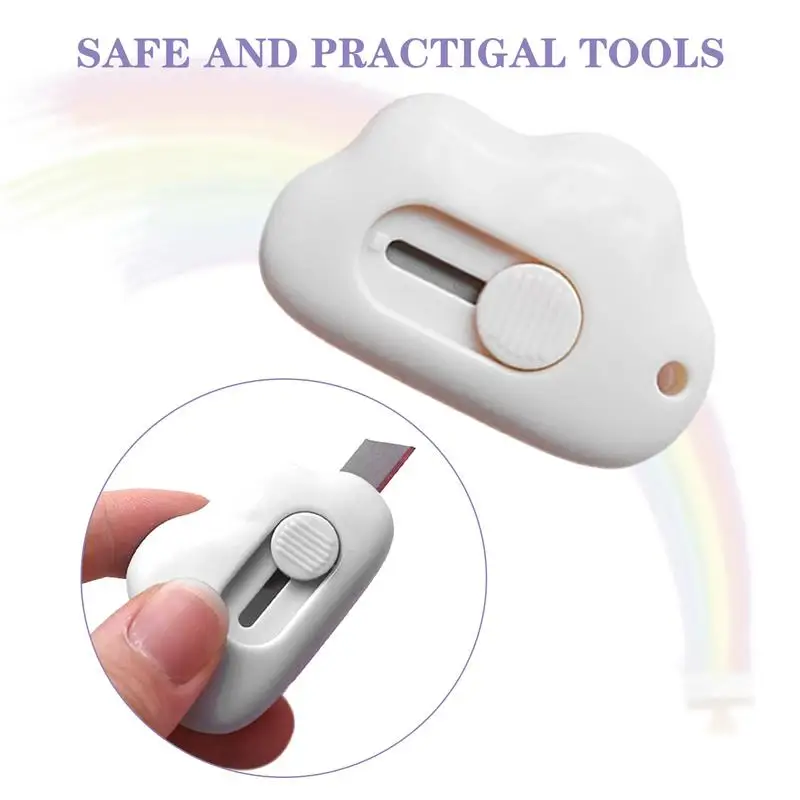 Cute Mini Small Pocket Sized Craft Wrapping Box Paper Envelope Cutter Utility Cutter Letter Opener Student Portable Art Supplies