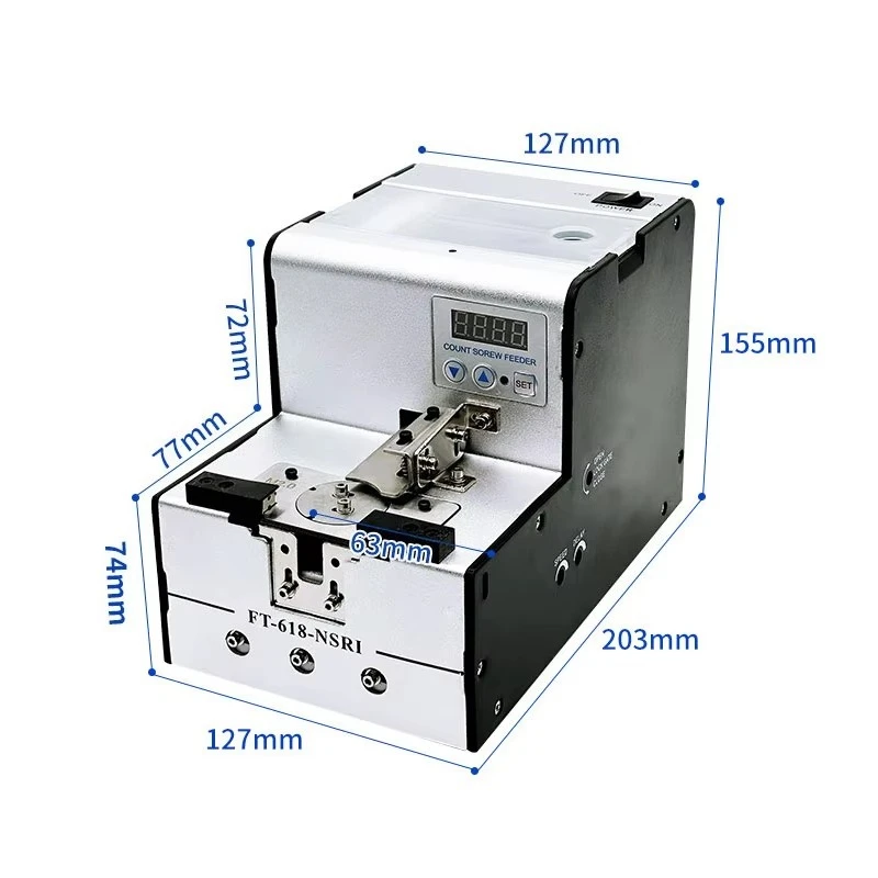 FT-618-NSRI Large Capacity 800CC Rotary Screw Feeding Machine Automation Screw Feeder 1-6mm Adjustable for Test Instruments