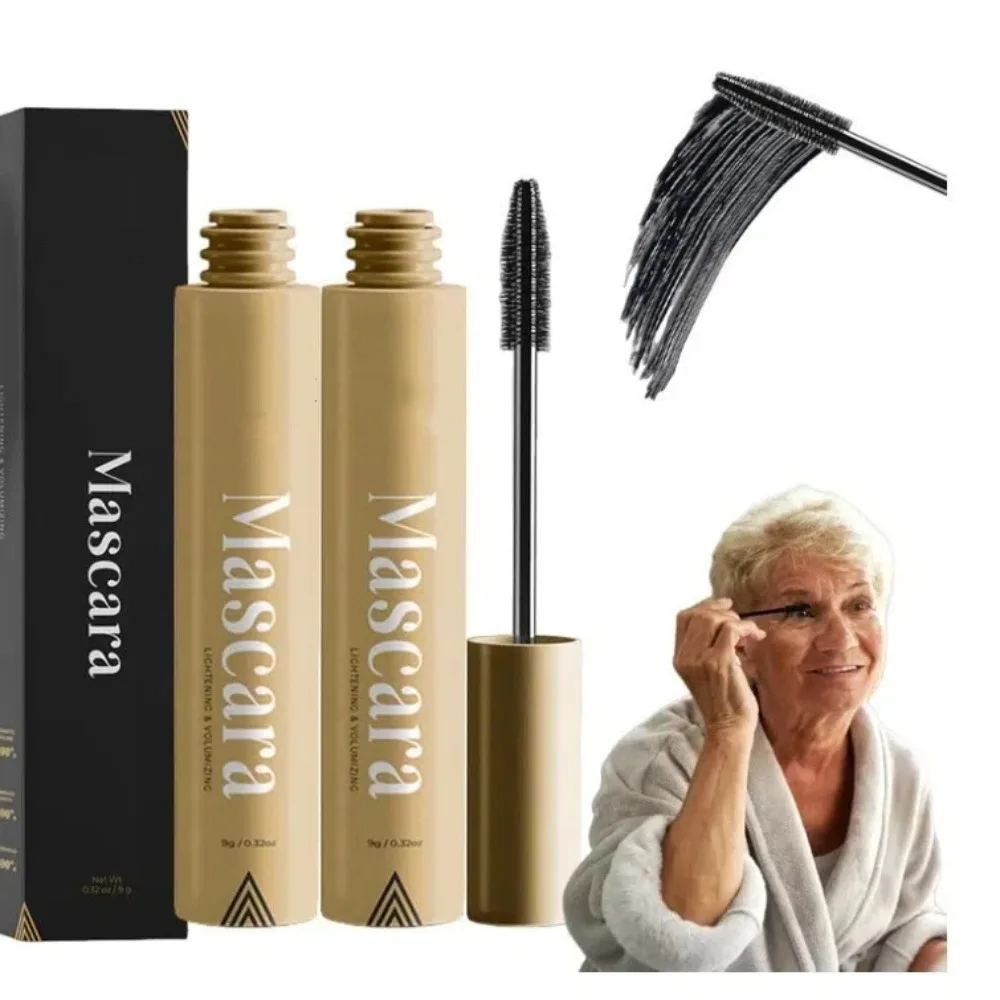 Mascara marrone allungante Mascara volumizzante a rimozione facile Mascara istantaneo impermeabile e resistente al sudore a lunga durata per donne anziane