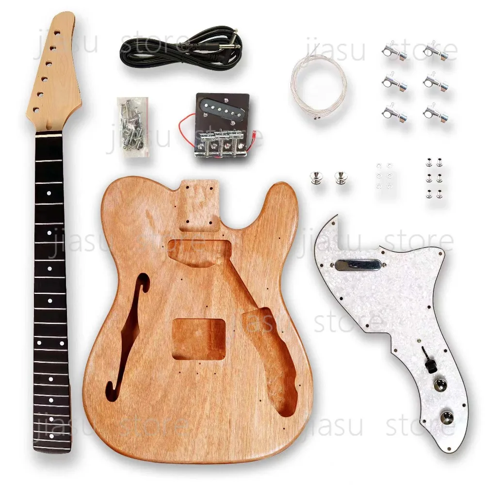 

Unfinished DIY Electric Guitar Kit22 Frets 6 Strings with Premium Alder Body, Assembly Musical Instrument for Amateurs,Students