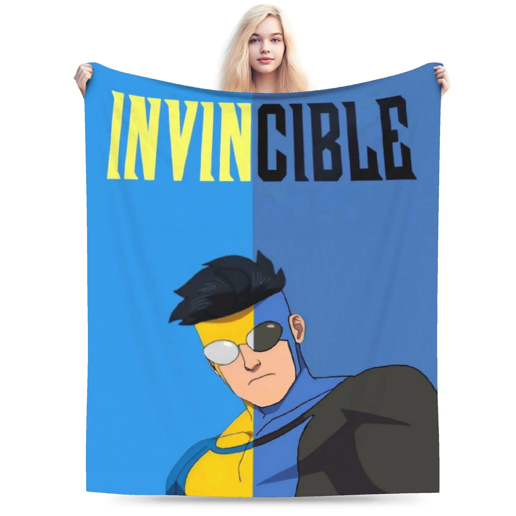 Invincible omniman amazing hero anime  Blankets Super Soft Velvet Novelty Gift  Throw Blanket Plush Thin Quilt