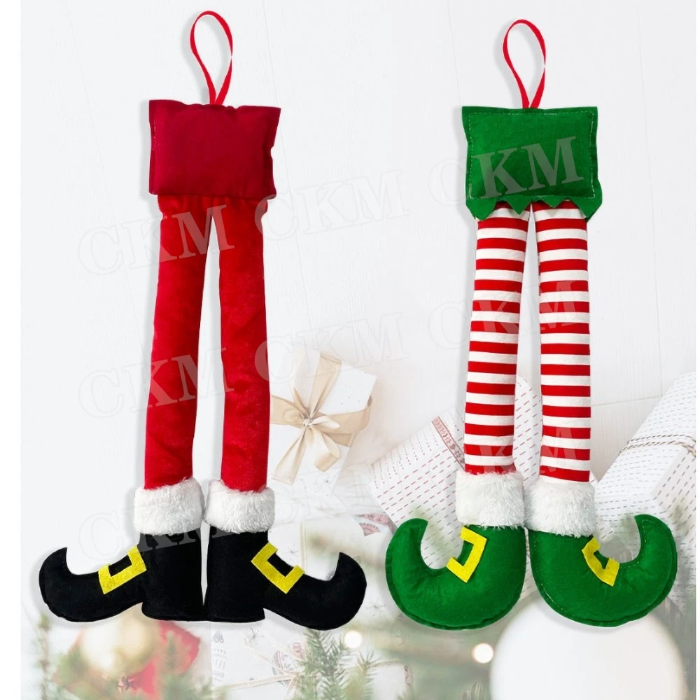 Christmas Elf Santa Legs Car Accessories New Year Navidad Noel Gift Christmas Decor For Home Xmas Tree Pendants Ornaments Gifts