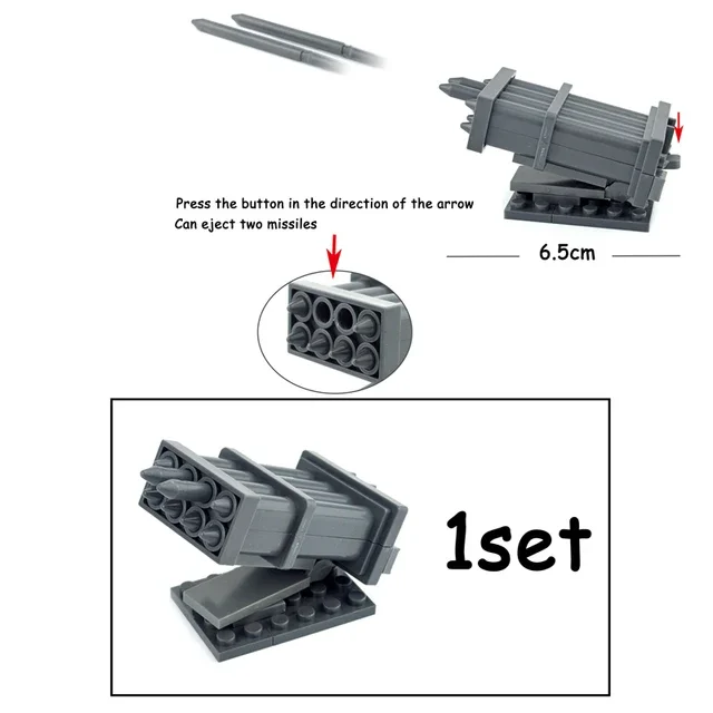 Blocos de Construção Tijolos Peças de Montagem MOC Set, Torre Sentinela, Cannon Fence Net, Acessórios do Exército Militar, Construção DIY, WW2