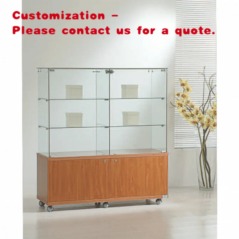 

custom.KEWAY Custom New Design Temper Glass Showcase Shopping Mall Display Cabinet