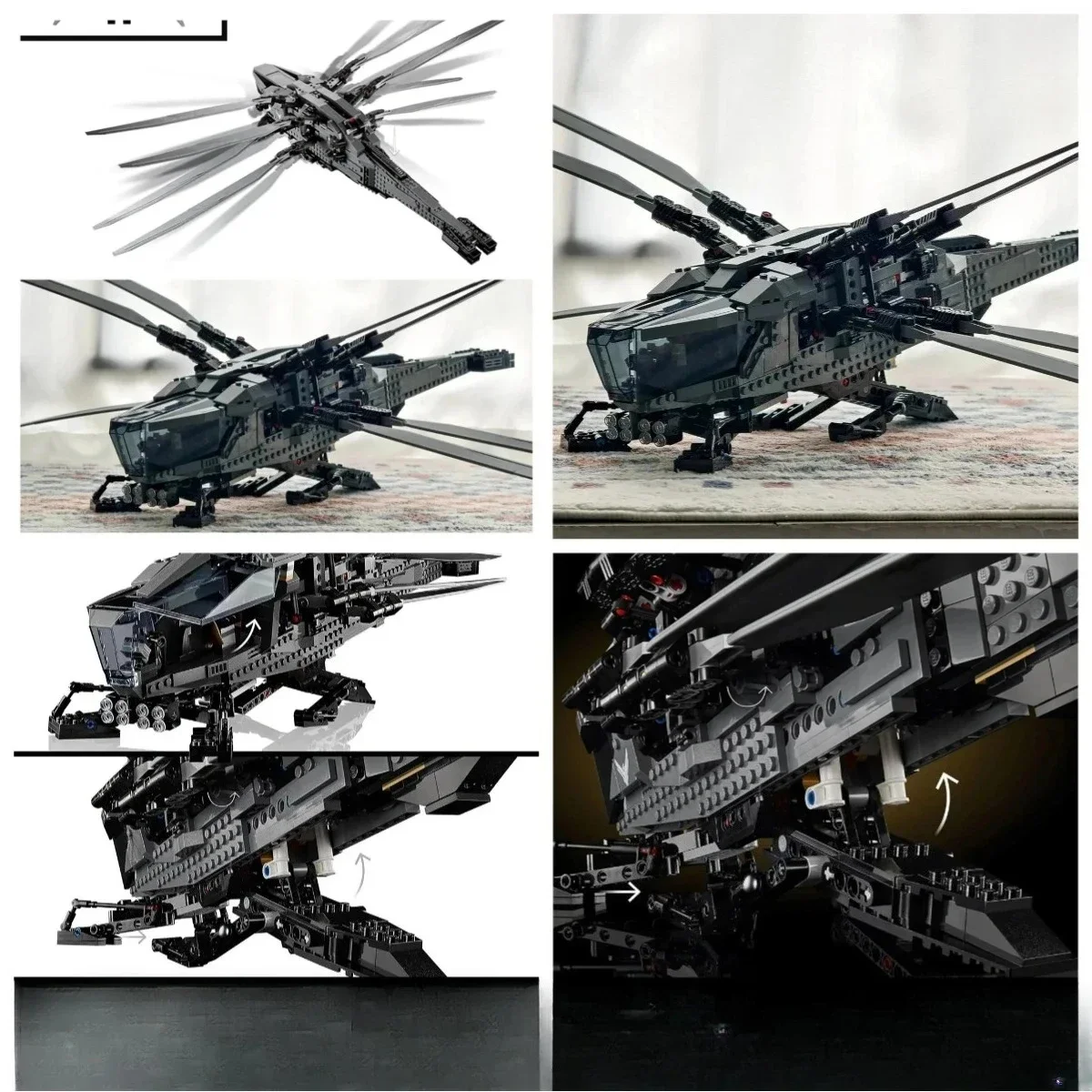 Conjuntos de blocos de construção de aeronaves de asa batida 10327 compatíveis com partículas Legoed adequadas para presentes de Natal 1369 peças