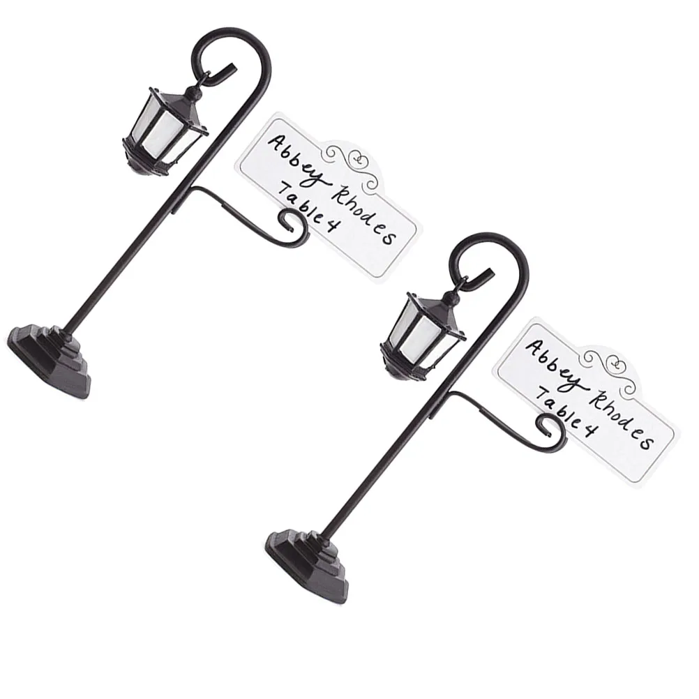 

2 Pcs Seat Holder Mini Wedding Place Cards Cute Centerpiece Photo Clip Stand Miniature
