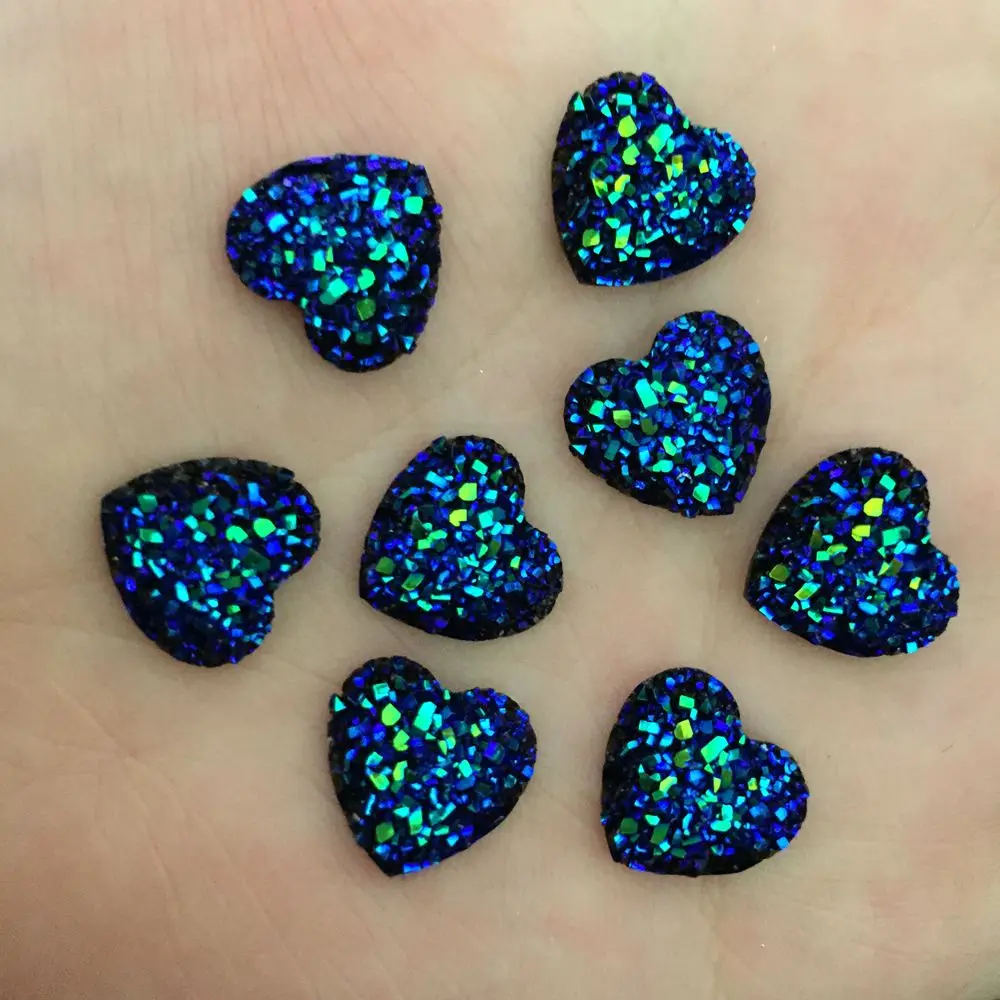 Fai da te 80 pz 12mm argento AB Resina Bling Dolce cuore flatback Scrapbooking per telefono/matrimonio D500 * 2