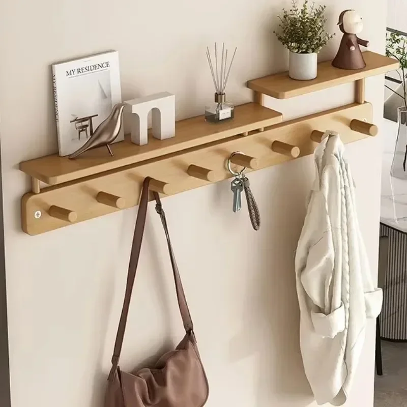 Bamboo Wall Clothes Hanger Creative Simple Luxury Wall Hanging Coat Rack Bedroom Clothes Storage Living Room Home Furniture