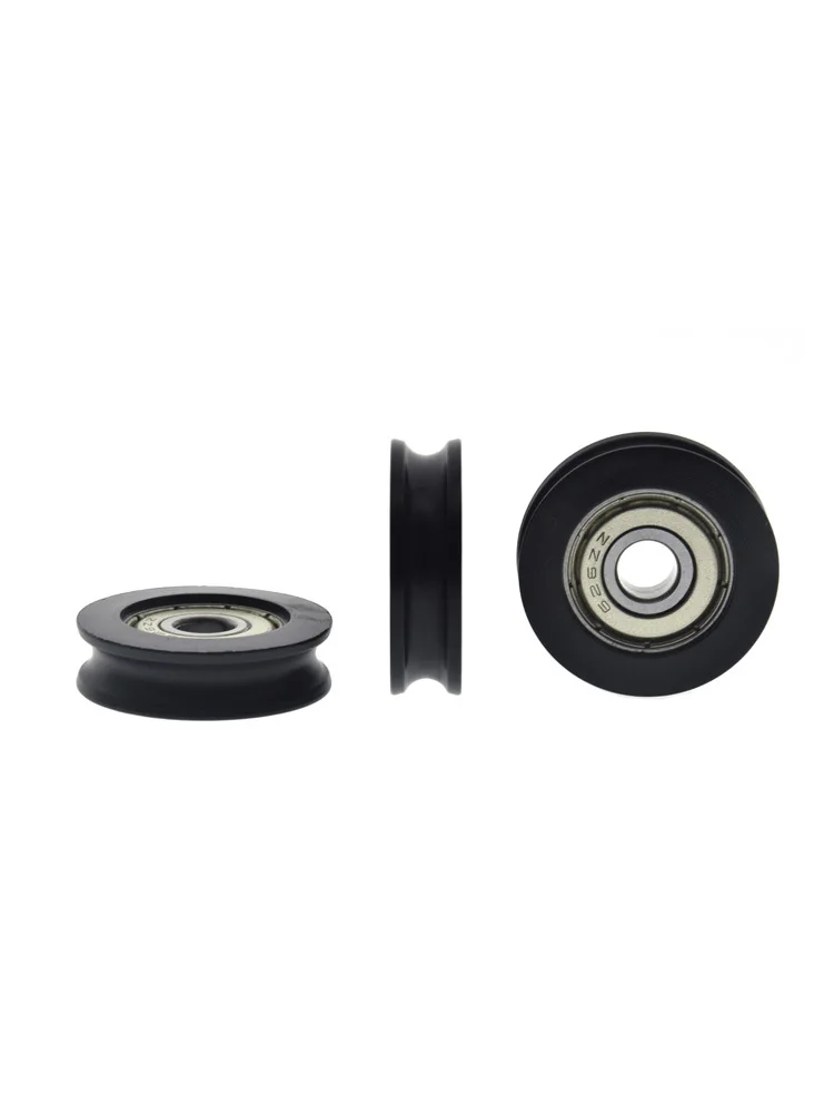 1Pc 6x27x8 U-shaped groove U-groove rubber bearing pulley 3D printer accessories door and window drawer pulley