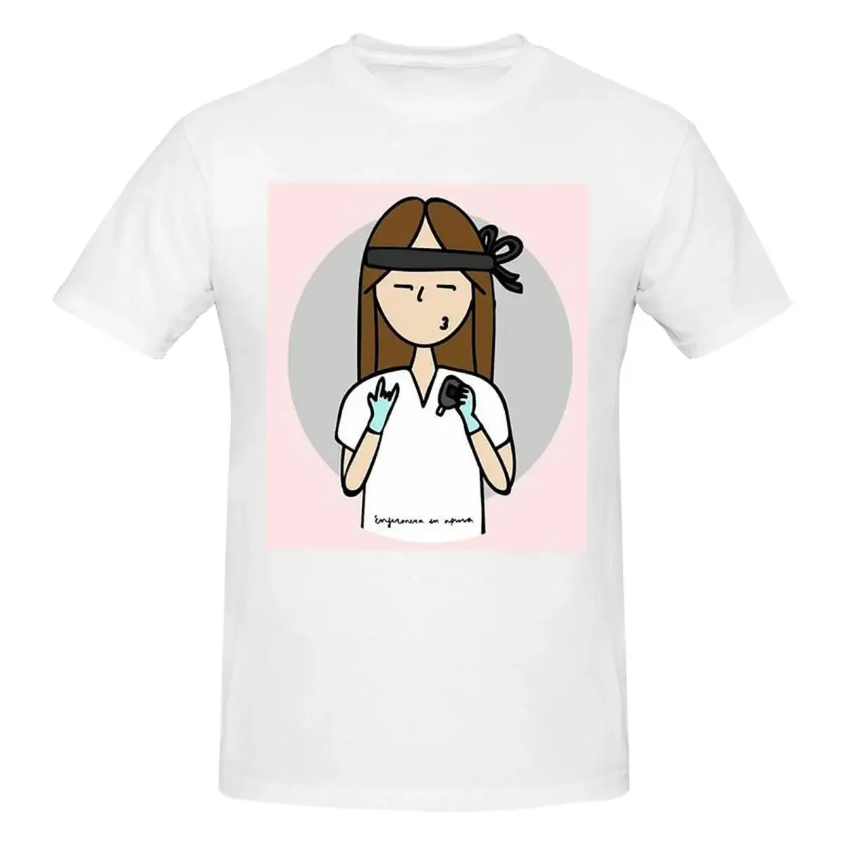 Enfermera En Apuros Doctor Nurse Medical Men T-Shirt Funny Oversized T Shirts Men's Crew Neck Cotton Tees Short Summer Male