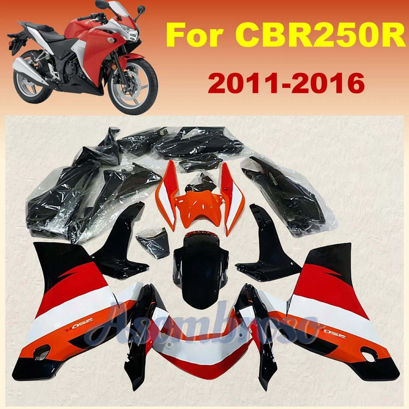 

Motorbike Bodywork Set for CBR250R 2011 2012 2013 2014 2015 2016 CBR250RR 11-16 CBR 250R ZXMT Part Complete Set Fairing Kit
