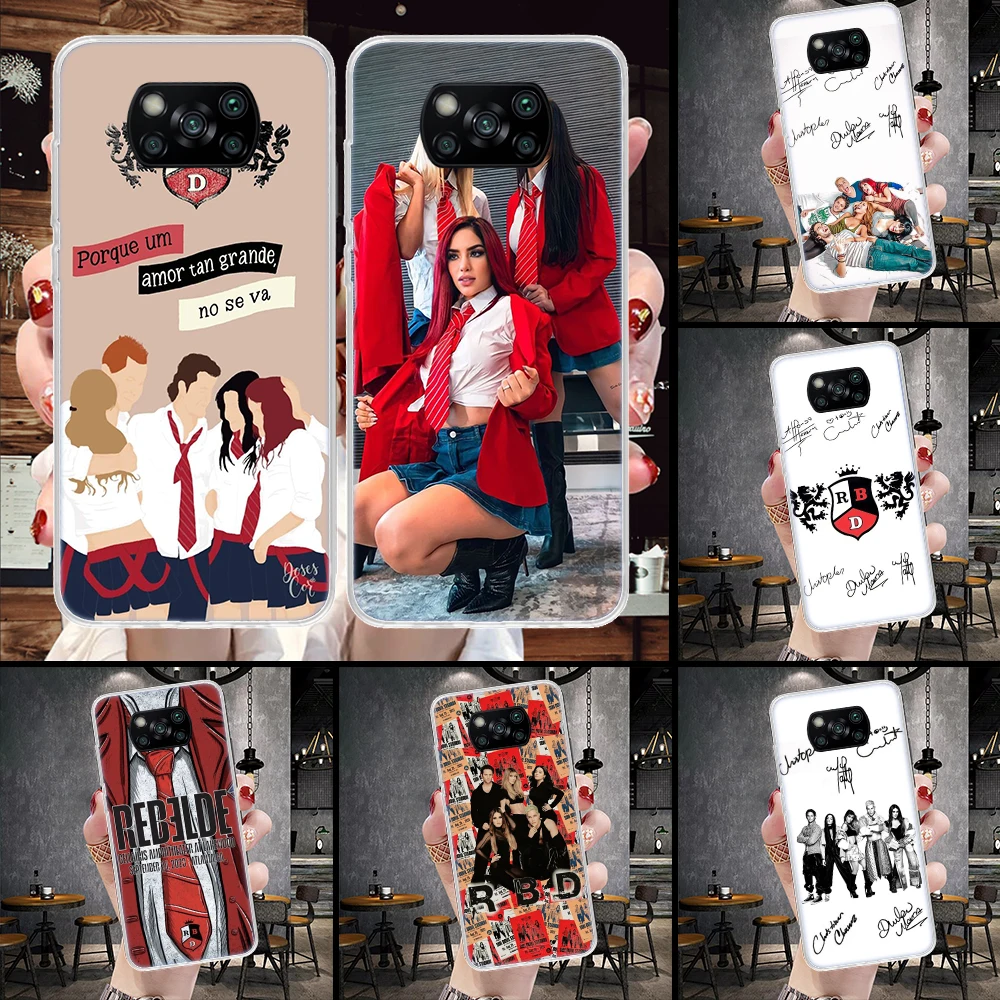 F-Fashion RBD R-Rebelde Phone Case For Xiaomi Poco X6 X5 X4 X3 Nfc F6 F5 Pro F4 F3 M5S M5 M4 M3 M2 F2 F1 Cover Coque Shell X3 Nf