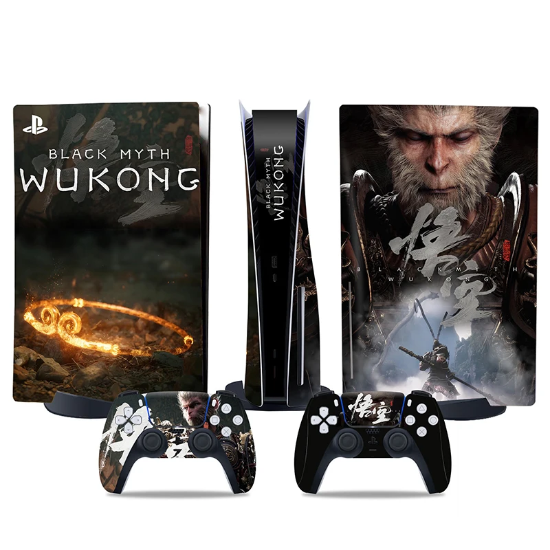 Hot Sale Anime Wukong PS5 Disc Skin Sticker Protector Decal Cover for PS5 Console Controller PS5 Disk Skin Sticker Vinyl