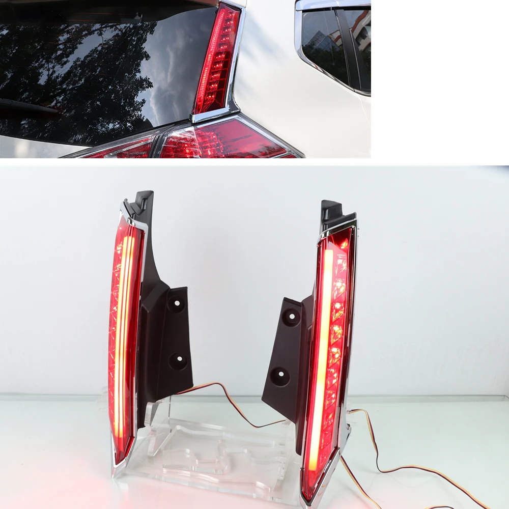 

Rear Window Side Spoiler LED Brake Light For Nissan Rogue X-Trail 2014-2019 Pillar Lamp Signal Indicator Stoplight Bulb Taillamp