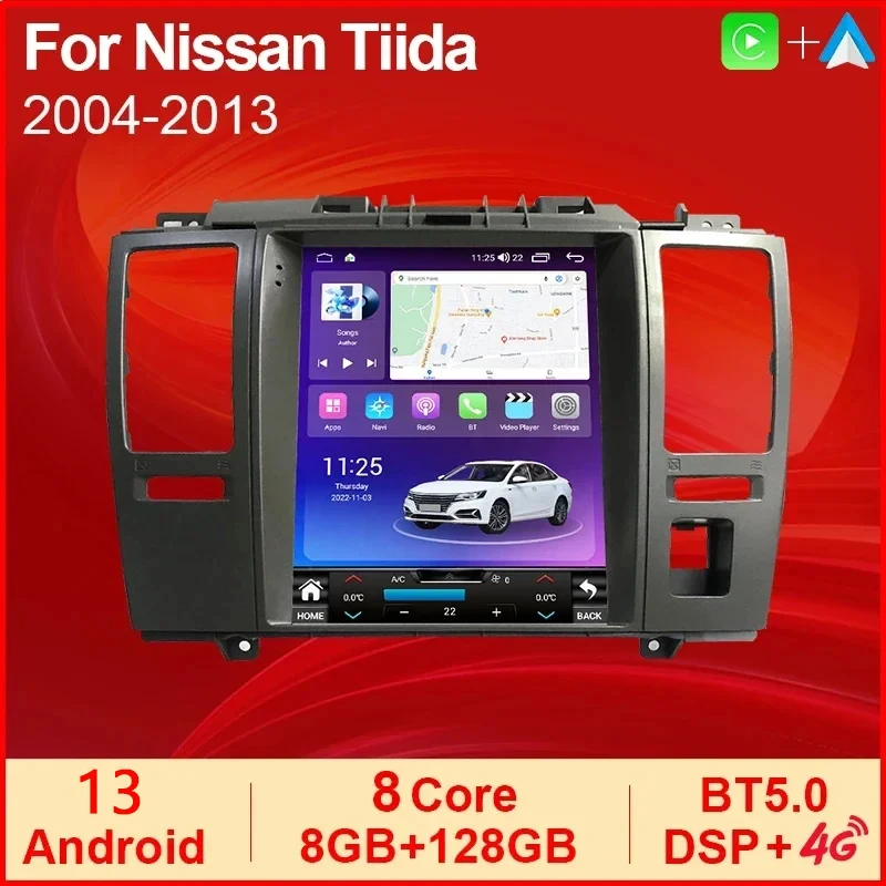 

Автомагнитола для Nissan Tiida 2004- 2013, Android 13, мультимедийный видеоплеер, навигация, GPS, стерео, Carplay, сенсорный экран, 8 ядер