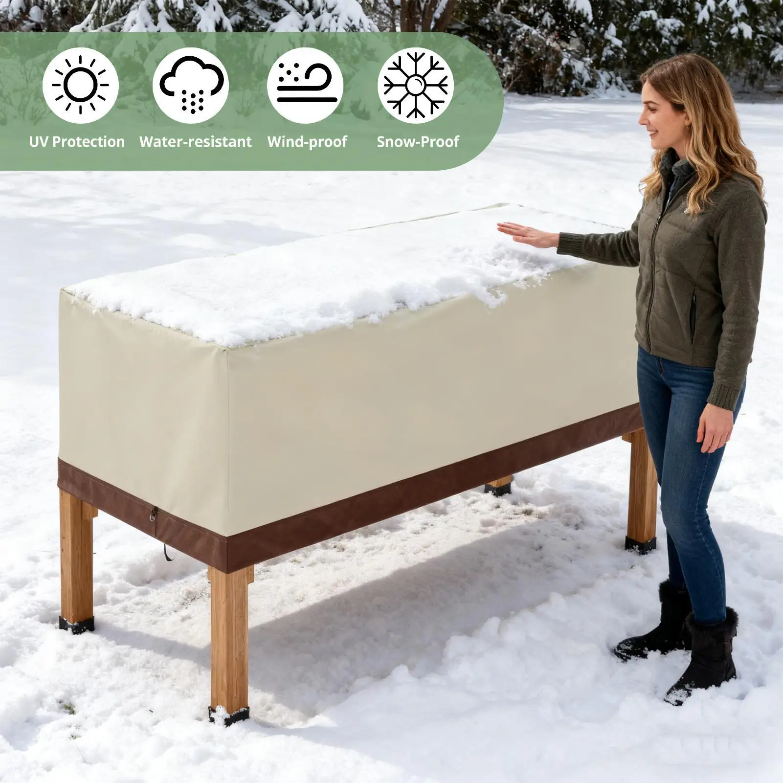 

Покрывало для садовой кровати, защита от мороза, приподнятое защитное покрывало, зимнее для цветов помидоров, клубники, черники, овощей