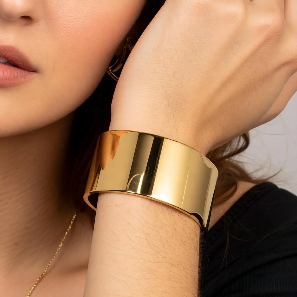 Stainless Steel Wrist Ankle Cuffs Lockable Fashion Jewelry Woman Bracelet
