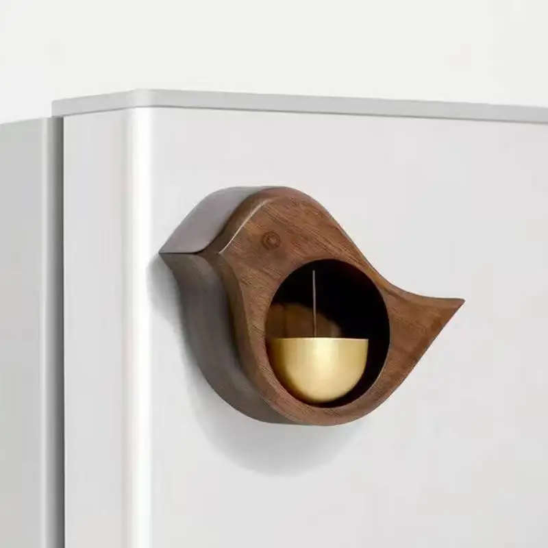 Japanese Porch Door Reminder Bell Wood Doorbell for Door Opening Outdoor Suction Type Wind Chime Entering Home Decorative Gift