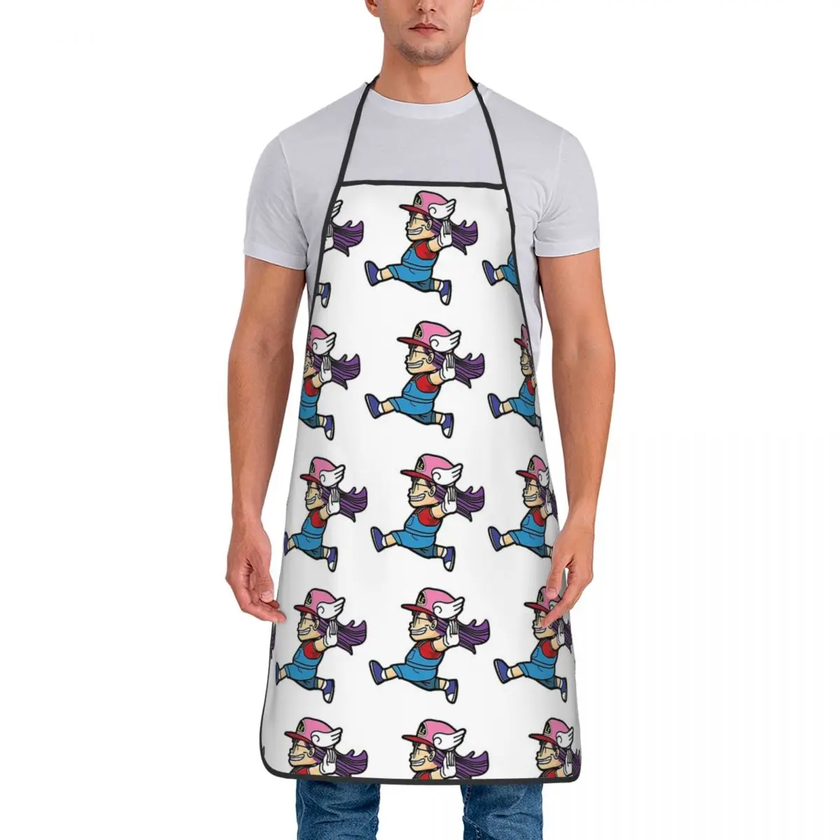 Funny Arale's Cute Run Cooking Master Bib Aprons Kitchen Chef Strange Doctor and Robot Doll Tablier Cuisine Cooking Baking