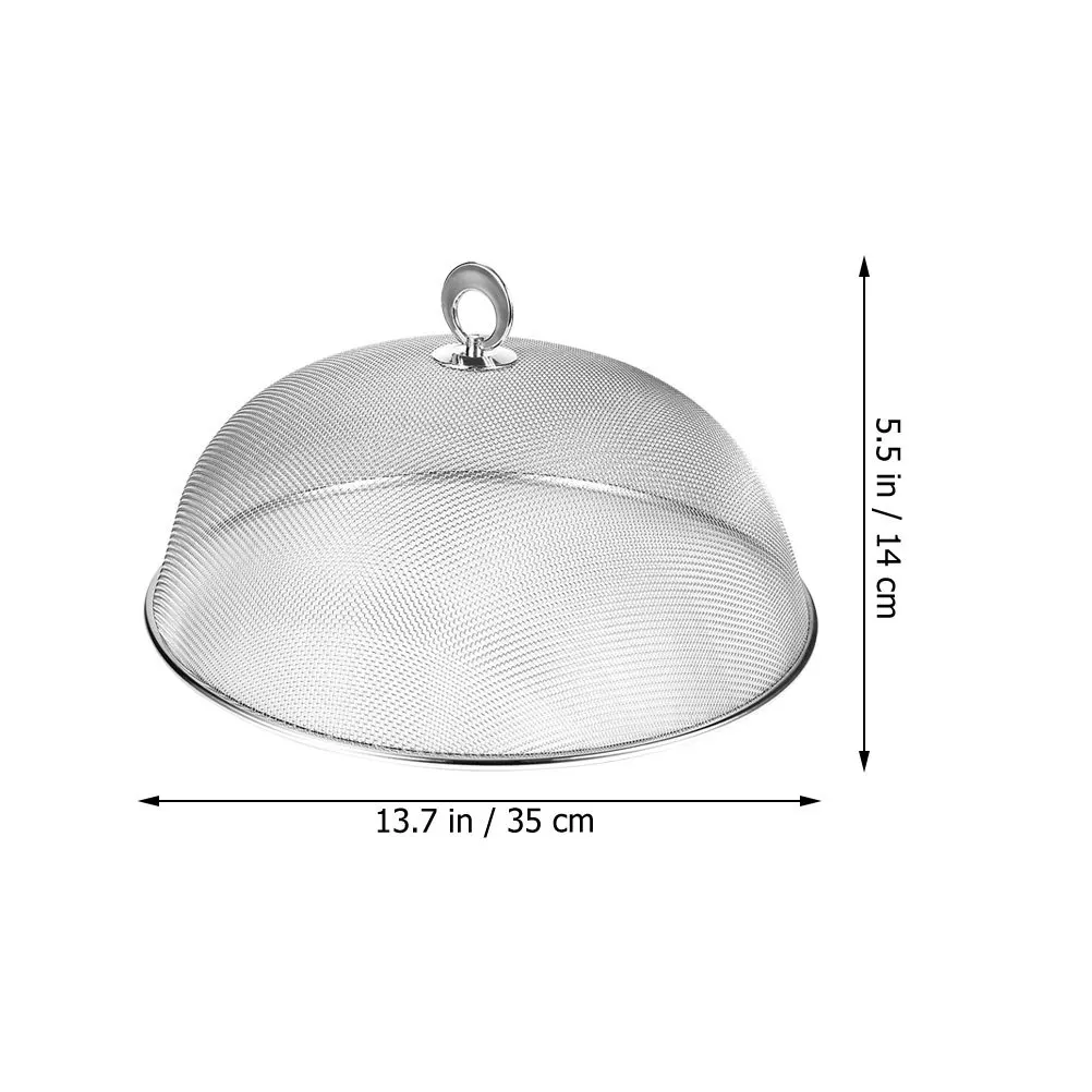 

Stainless Steel Mesh Dome Food Cover for Outdoor Indoor Use Reusable Food Protection Tent with Handle Anti-Dust Insect Mesh