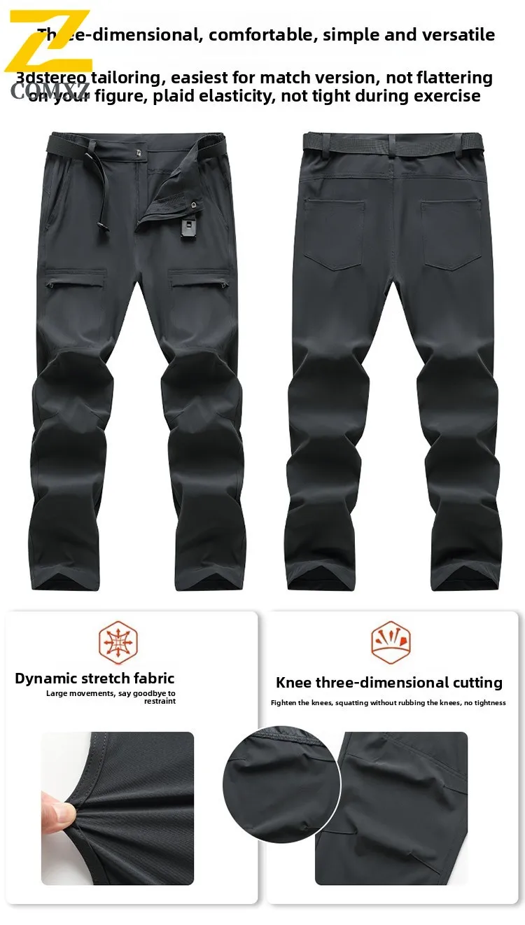 2025 Nuovi Uomini Pantaloni di Carica Impermeabile Traspirante Resistente All'usura Elastico Abbigliamento Da Lavoro Pantaloni a Gamba Dritta Campo All'aperto Escursionismo Pantaloni Da Uomo