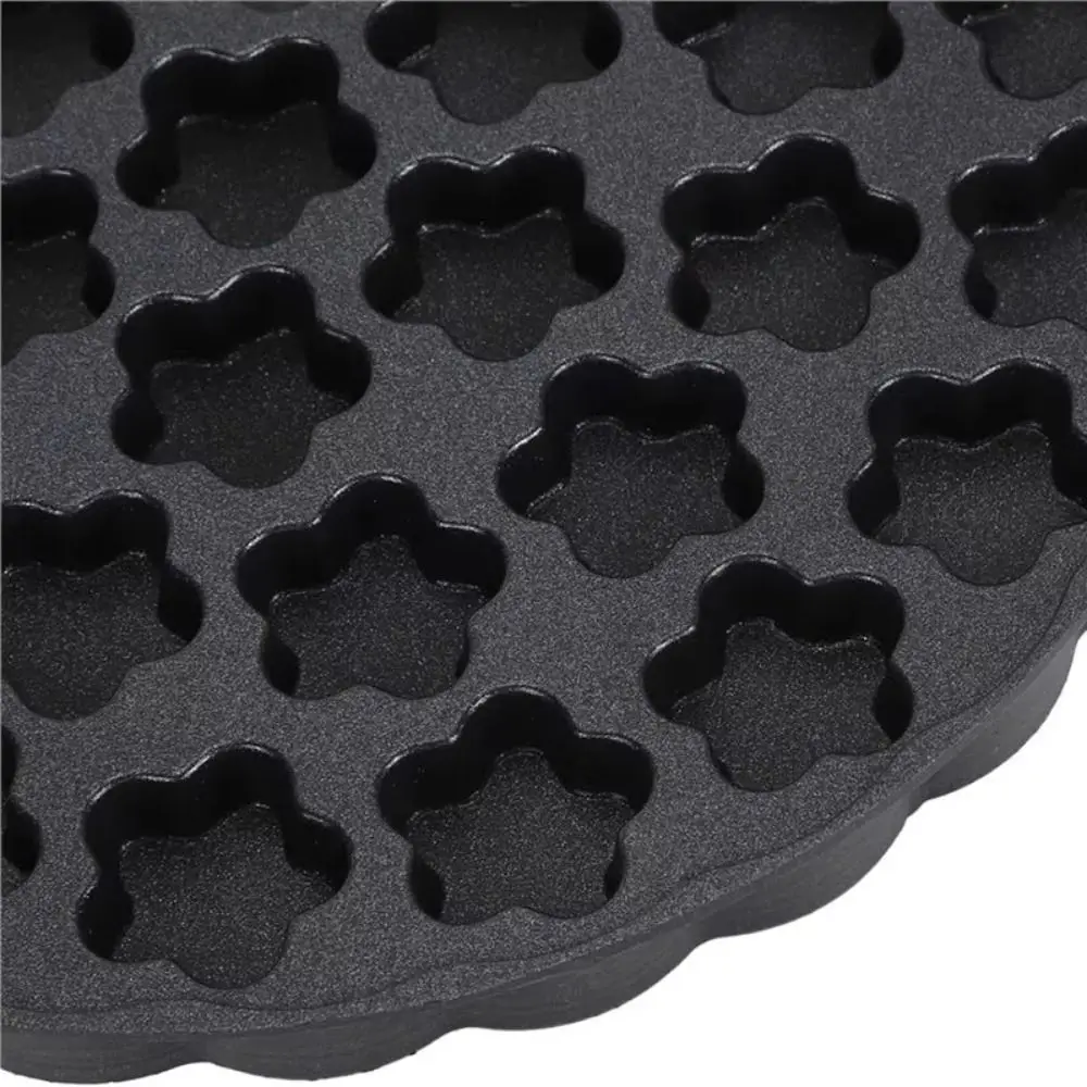 19/37 Holes Plum Blossom Cake Mold Double-Sided Heat-resistant Egg Waffler Iron Non-Stick Long Handle Ice Cream Cone Maker