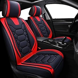 Funda de cuero personalizada para asiento de coche, cubierta Universal de lujo para parte delantera y trasera, conjunto completo de accesorios interiores para la mayoría de coches, SUV, camioneta, 2024