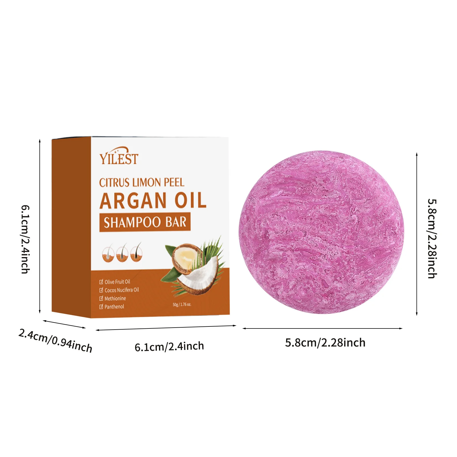 قالب شامبو زيت الأركان 50 جرام صابون تنظيف الشعر لامع حريري لطيف للتحكم في القشرة والعناية بفروة الرأس شامبو صلب مناسب للسفر #6