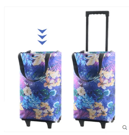 shopping bag for women travel trolley bag for shopping luggage bag with wheels Luggage Cart Shopping Camping Folding bags wheels