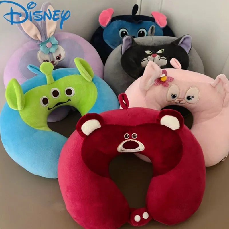Cartoon Disney Lucifer Cat Stitch Alien Lots-o-huggin Bear Linabell Stellalou Travel Relax peluche simpatico cuscino per la protezione del collo a forma di U