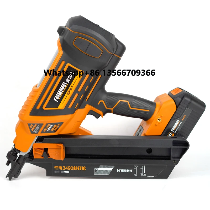 

Freeman LD3490 Electric Nail Gun Cordless Nailer Battery Powered Tools for Concrete Stapler for Construction