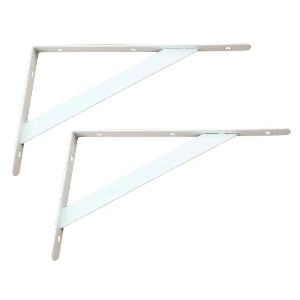 

3-6pack 2 Pieces Metal L Shaped Wall Shelf Bracket Rack Support 150x95x2mm