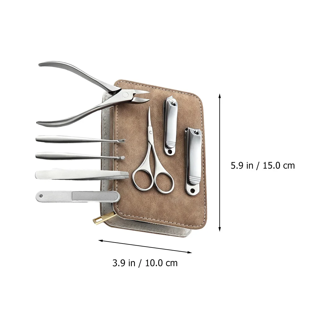 

1 set Stainless Steel Nail Clipper Kit Manicure Tools Set For Professional Home Use Nail Grooming Scissors File