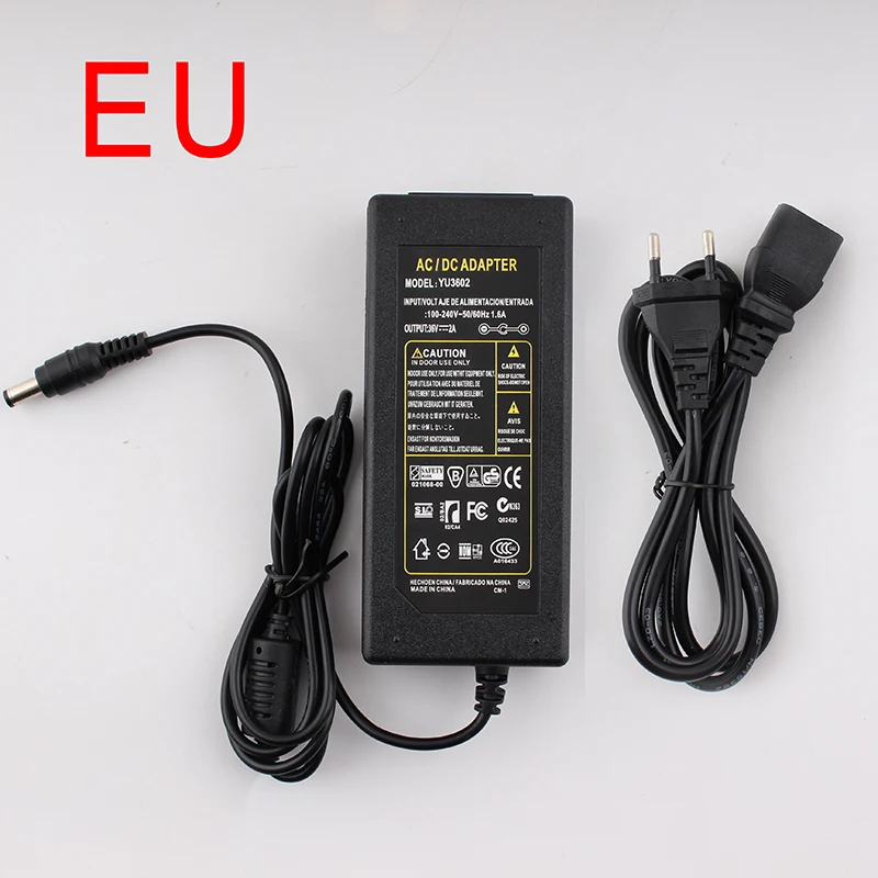 AC TO DC Power Supply Adapter 24V 36 V Power Adapter DC 24V TO 48V 2A 110V TO 220V EU US Plug for LED Strip Light Led Driver