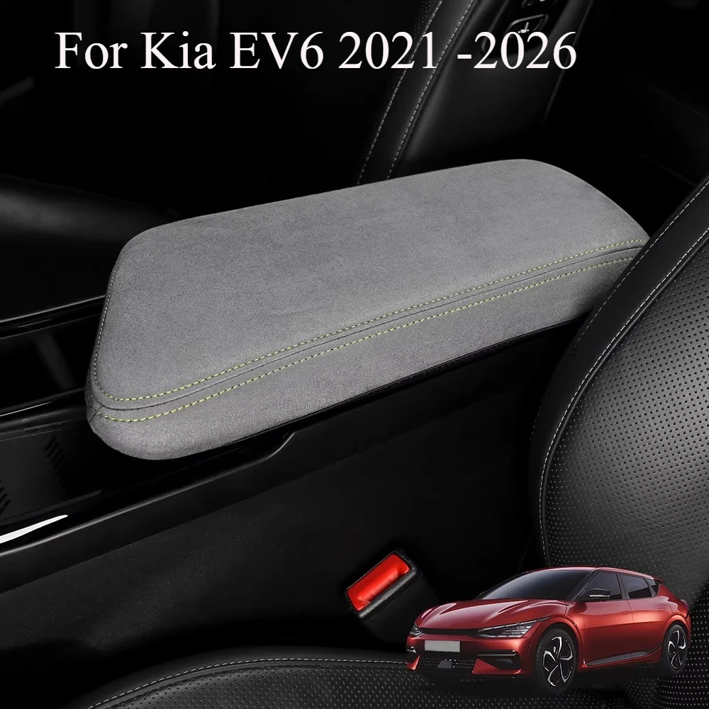 For Kia EV6 2021 -2026 Center Console Armrest Liner, Velour Felt Protective Mat, Non-Slip Scratch-Resistant Dustproof Pad