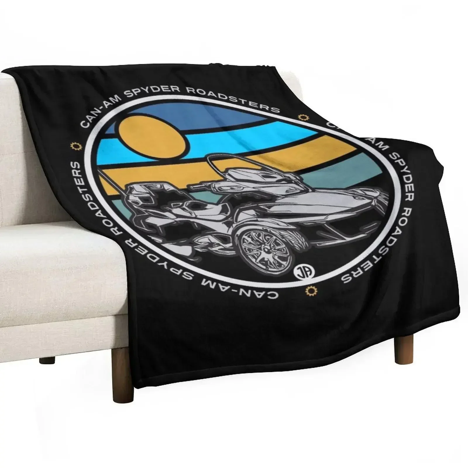 Can-Am Spyder RT Retro Sign Throw Blanket Bed Luxury St Blankets