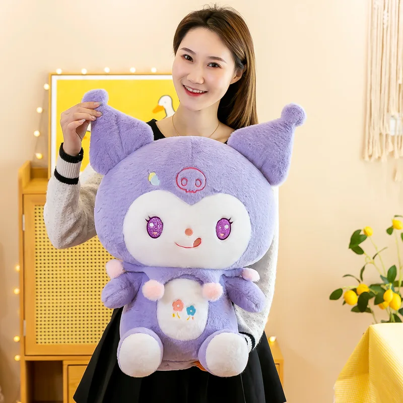 

Плюшевая набивная кукла Plushie в стиле аниме Sanrio Kuromi Kawaii, Hello Kitty, моя мелодия, фигурка, плюшевый подарок для девочки, детская игрушка на день рождения