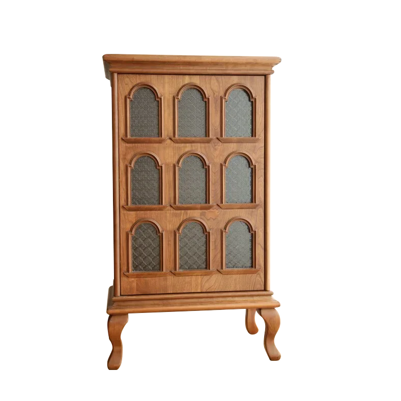 

Retro cherry wood living room tea cabinet