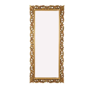 Hollow carved French vintage full body mirror European style dressing mirror home