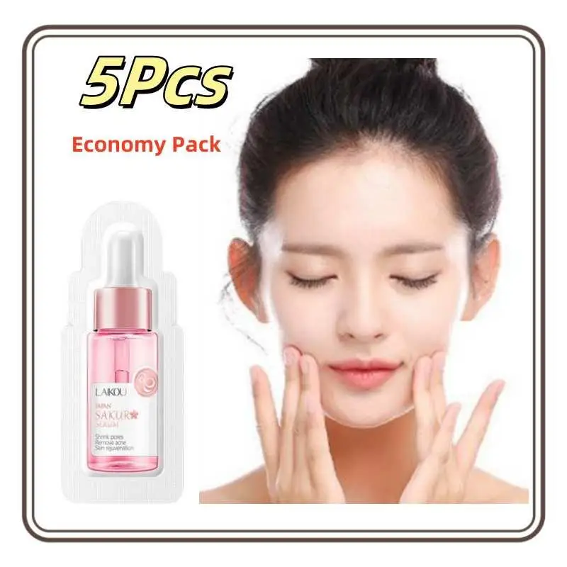 5 Stuks 1 Ml Serum Japan Essentie Hydraterende Hyaluronzuur Pure Fleuren Huidskleur Gezicht Serum Huidverzorging